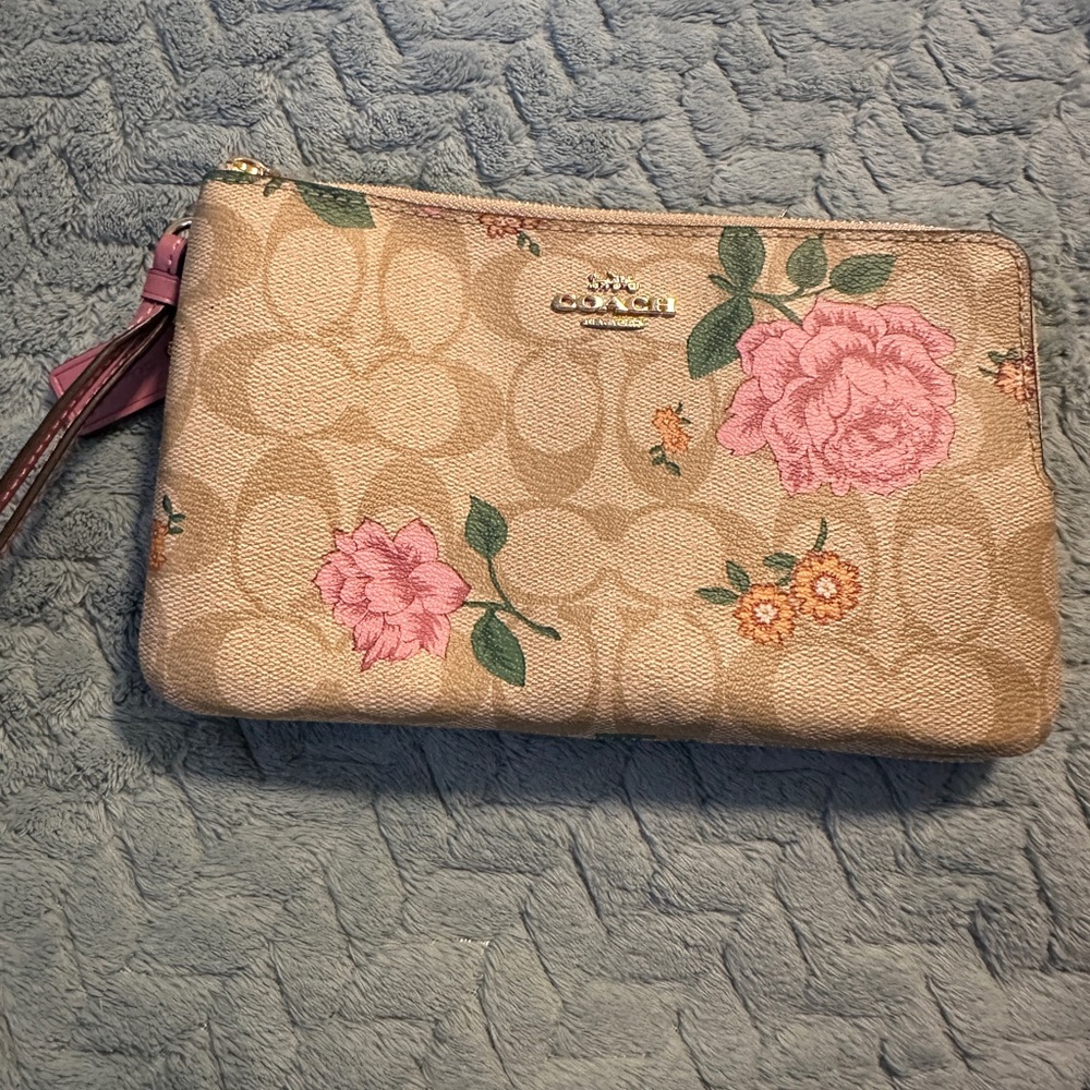Coach Floral Wristlet